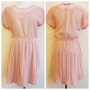 Pink and Black Polkadot Dress